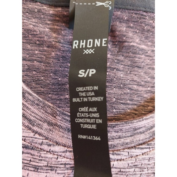 NEW! Rhone Men's Vapor Training SS Performance Shirt Pink Salt/Black Size S $78 - Picture 7 of 9